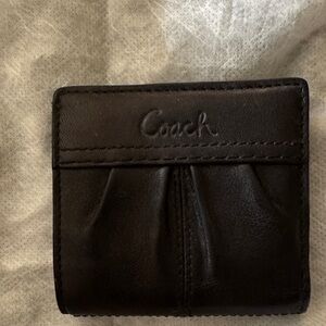 Coach Black Leather Card Holder